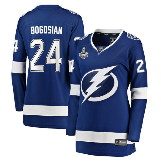 Zach Bogosian Tampa Bay Lightning Fanatics Branded Women&#8217;s 2021 Stanley Cup Champions Home Breakaway Jersey &#8211; Blue