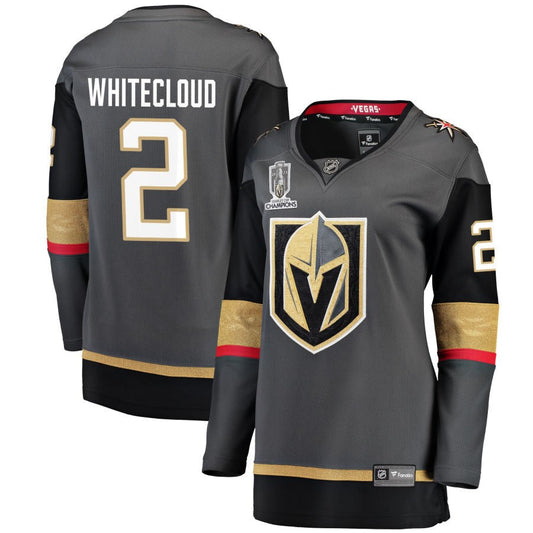 Zach Whitecloud Vegas Golden Knights Fanatics Branded Women&#8217;s 2023 Stanley Cup Champions Alternate Breakaway Jersey &#8211; Black