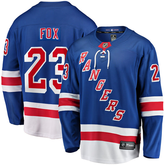 Adam Fox New York Rangers Fanatics Branded Home Premier Breakaway Player Jersey &#8211; Blue