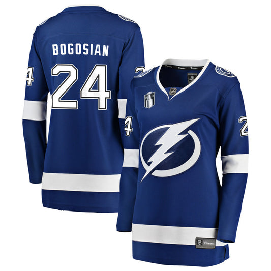 Zach Bogosian Tampa Bay Lightning Fanatics Branded Women&#8217;s Home 2022 Stanley Cup Final Breakaway Jersey &#8211; Blue