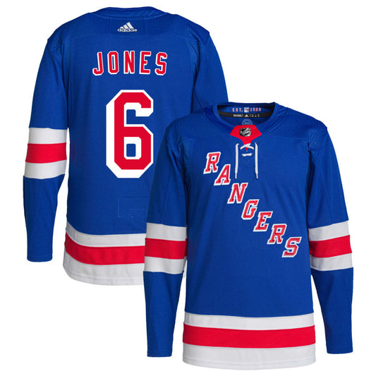 Zac Jones New York Rangers adidas Home Primegreen Authentic Pro Jersey &#8211; Royal