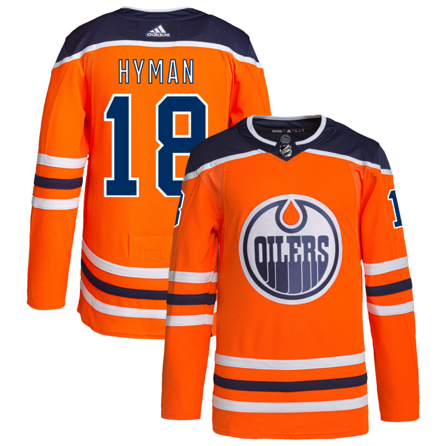 Zach Hyman Edmonton Oilers adidas Home Authentic Pro Jersey &#8211; Orange