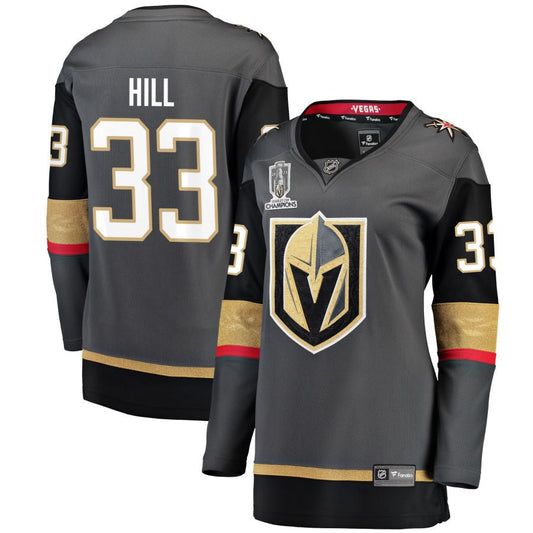 Adin Hill Vegas Golden Knights Fanatics Branded Women&#8217;s 2023 Stanley Cup Champions Alternate Breakaway Jersey &#8211; Black