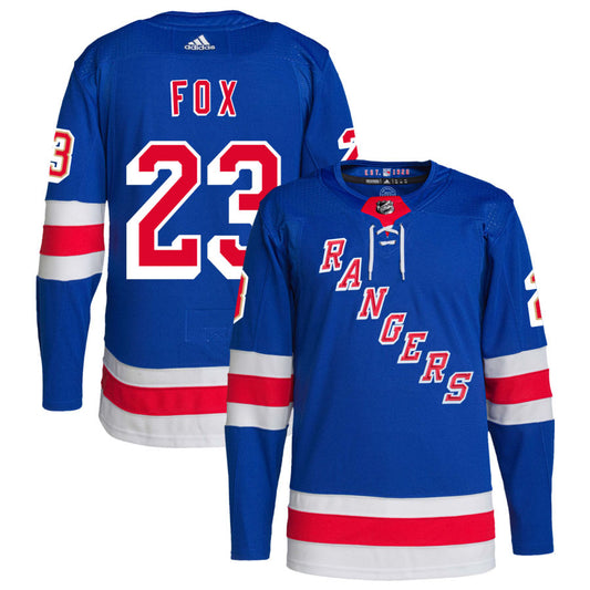 Adam Fox New York Rangers adidas Home Primegreen Authentic Pro Jersey &#8211; Royal