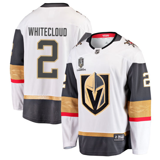 Zach Whitecloud Vegas Golden Knights Fanatics Branded 2023 Stanley Cup Champions Away Breakaway Jersey &#8211; White