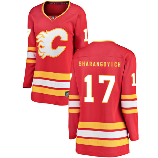 Yegor Sharangovich Calgary Flames Fanatics Branded Women&#8217;s Home Breakaway Jersey &#8211; Red