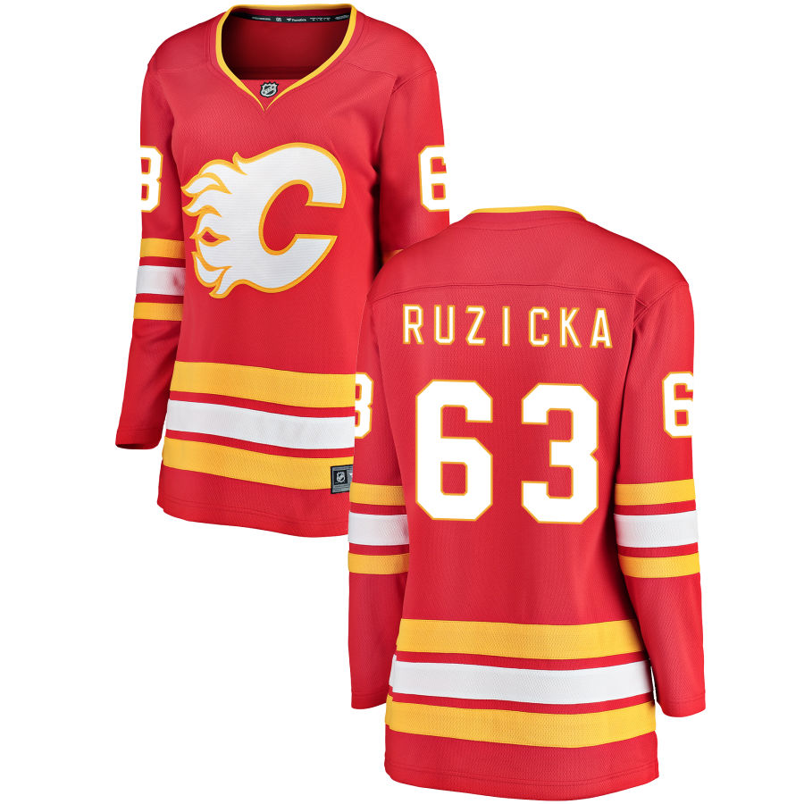 Adam Ruzicka Calgary Flames Fanatics Branded Women&#8217;s Home Breakaway Jersey &#8211; Red