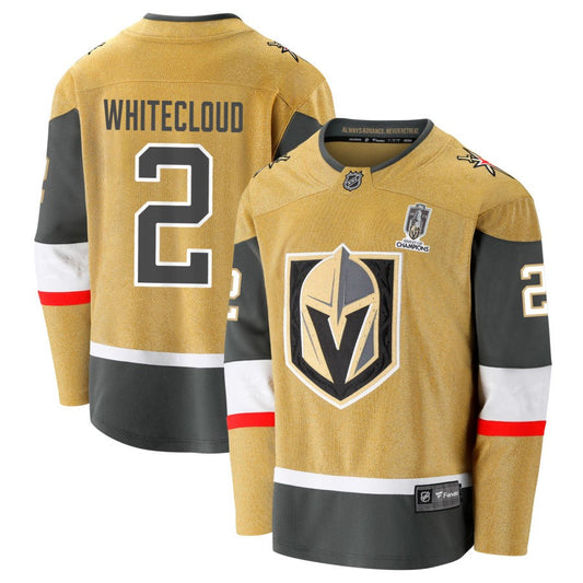 Zach Whitecloud Vegas Golden Knights Fanatics Branded 2023 Stanley Cup Champions Home Breakaway Jersey &#8211; Gold