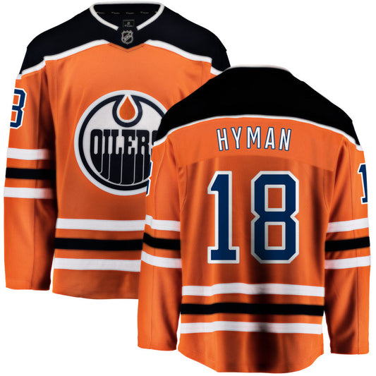 Zach Hyman Edmonton Oilers Fanatics Branded Home Breakaway Jersey &#8211; Orange